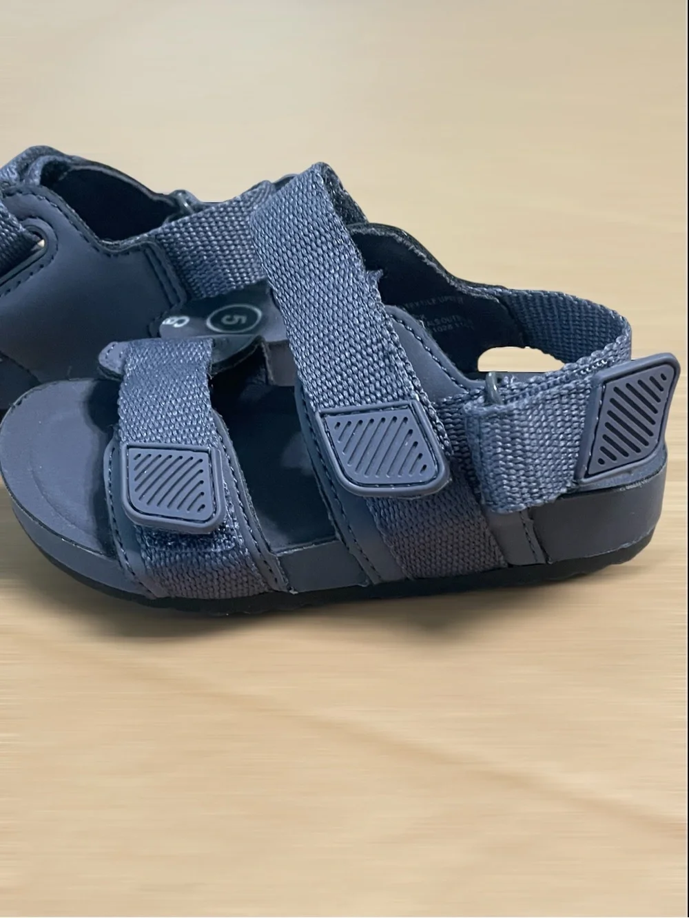 Cat & Jack Navy Blue Hook-and-Loop Boy Sandals